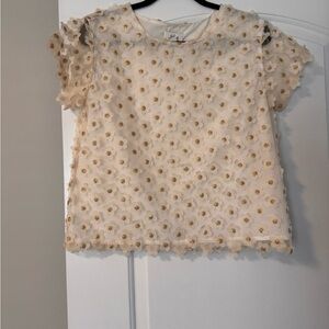 Floral Embroidered Sheer Top
